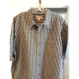 Carhart mens shirt  size 2XL  relaxed fit cotton  check short sleeves